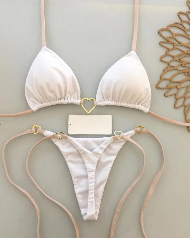 Sexy Halter Bikini Set – Brazilian Two-Piece Thong Swimwear for Women
