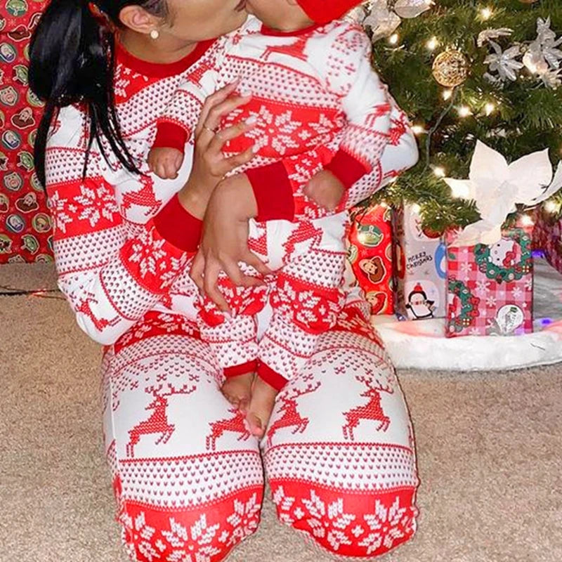 Mommy and Me matching Christmas pajamas set for adults and kids, soft and cozy holiday sleepwear 2023