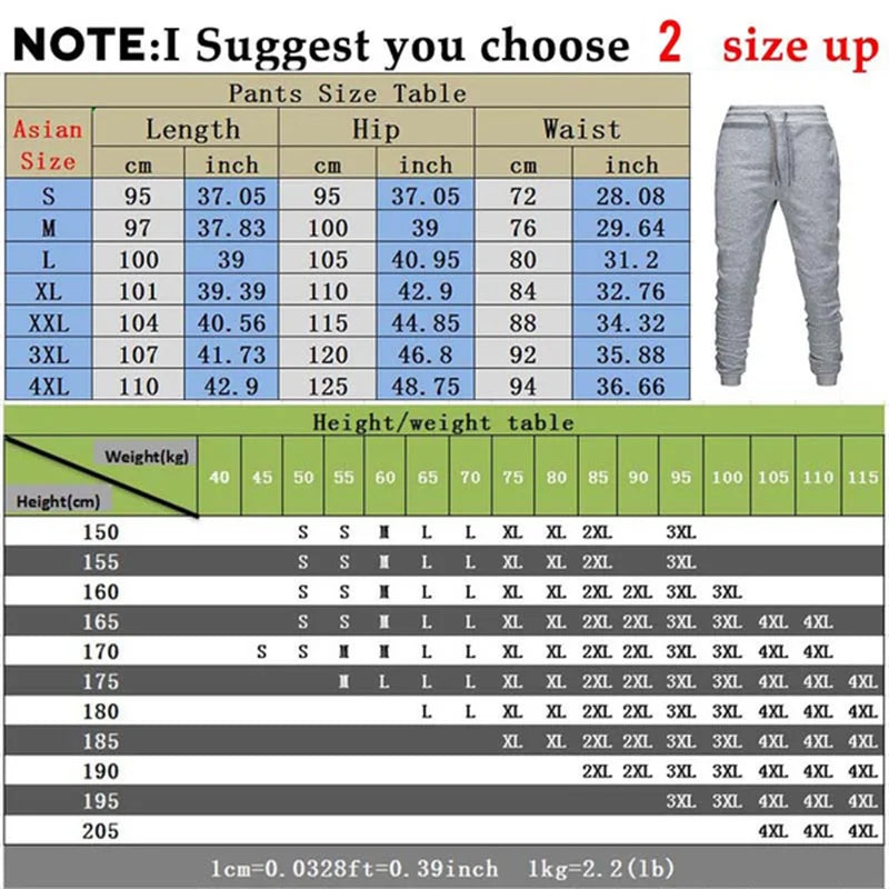 Autumn-Winter Unisex Jogger Sweatpants – Breathable Cotton Fitness & Casual Trousers (S–4XL)