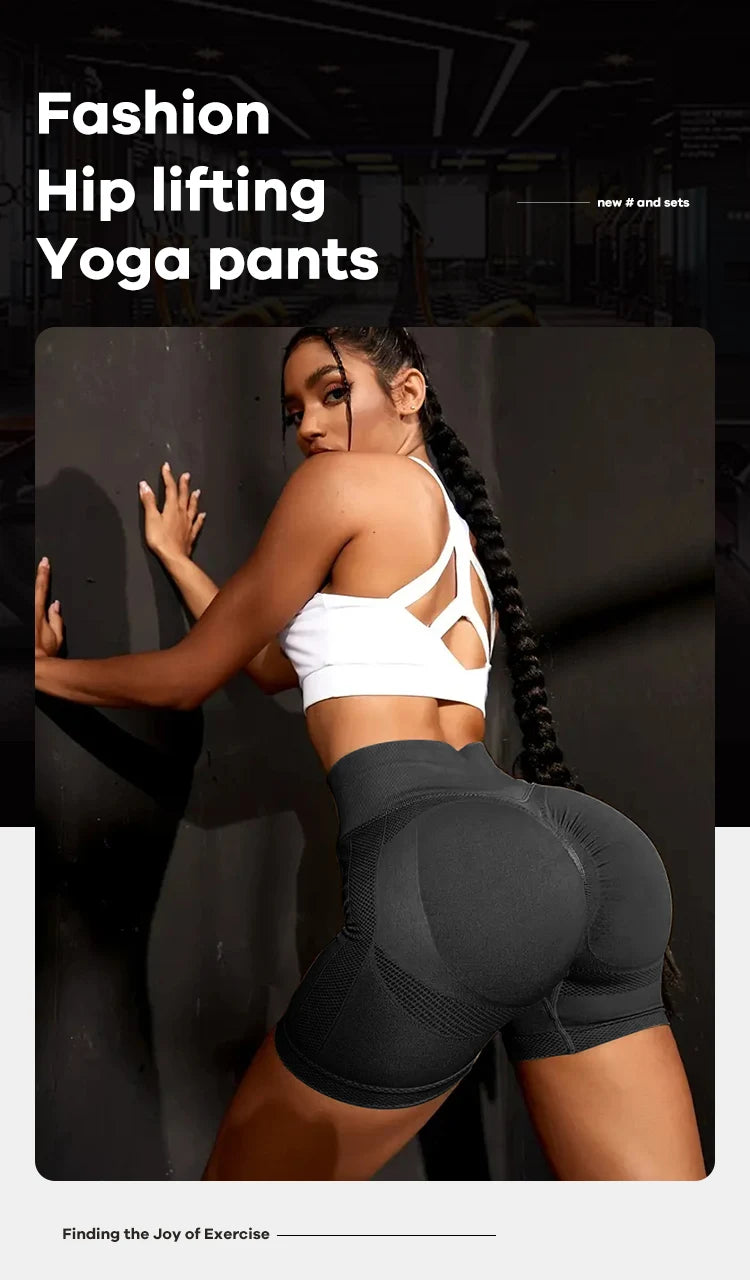 CZGUKE High‑Waist Scrunch Booty Yoga Shorts