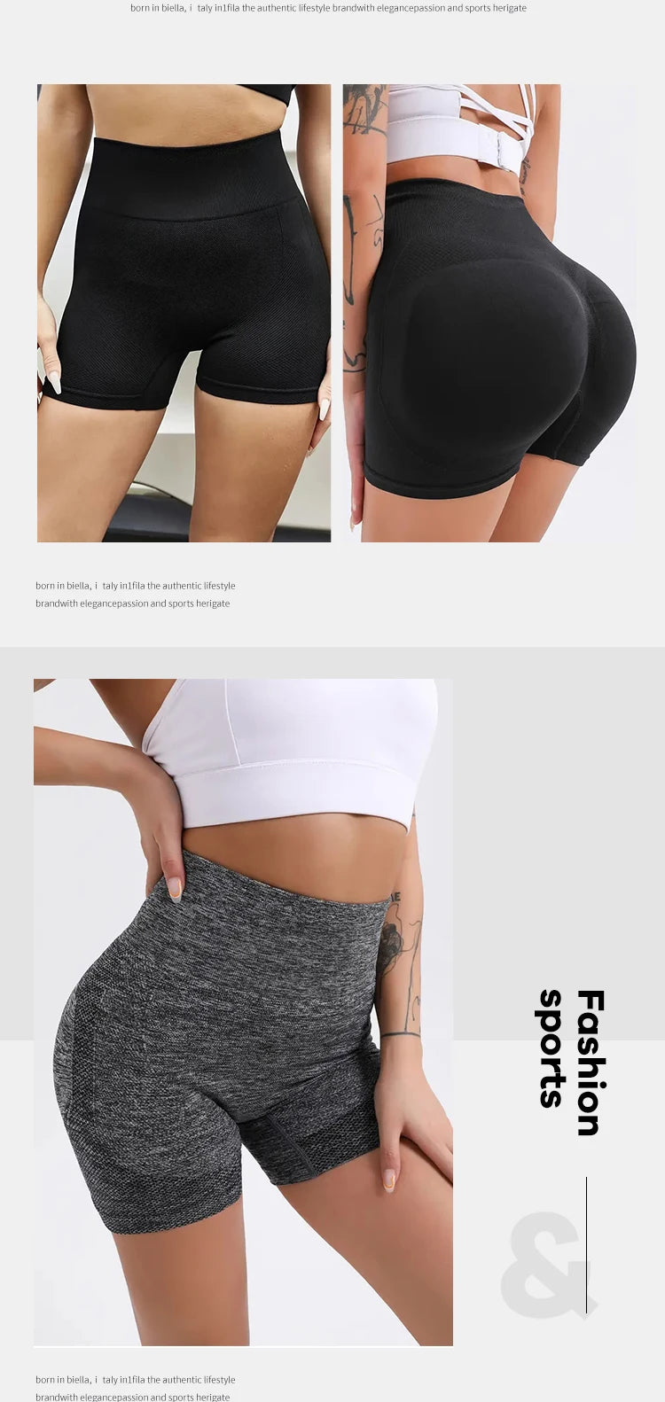 CZGUKE High‑Waist Scrunch Booty Yoga Shorts