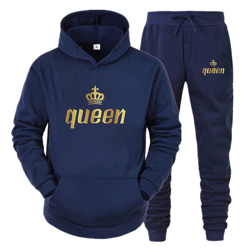 King & Queen Matching Hoodie Set – Cozy Couple Outfit for Fall & Winter