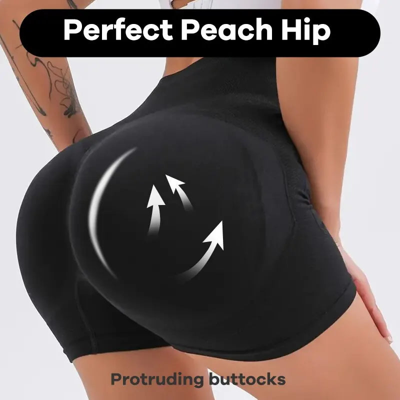 CZGUKE High‑Waist Scrunch Booty Yoga Shorts