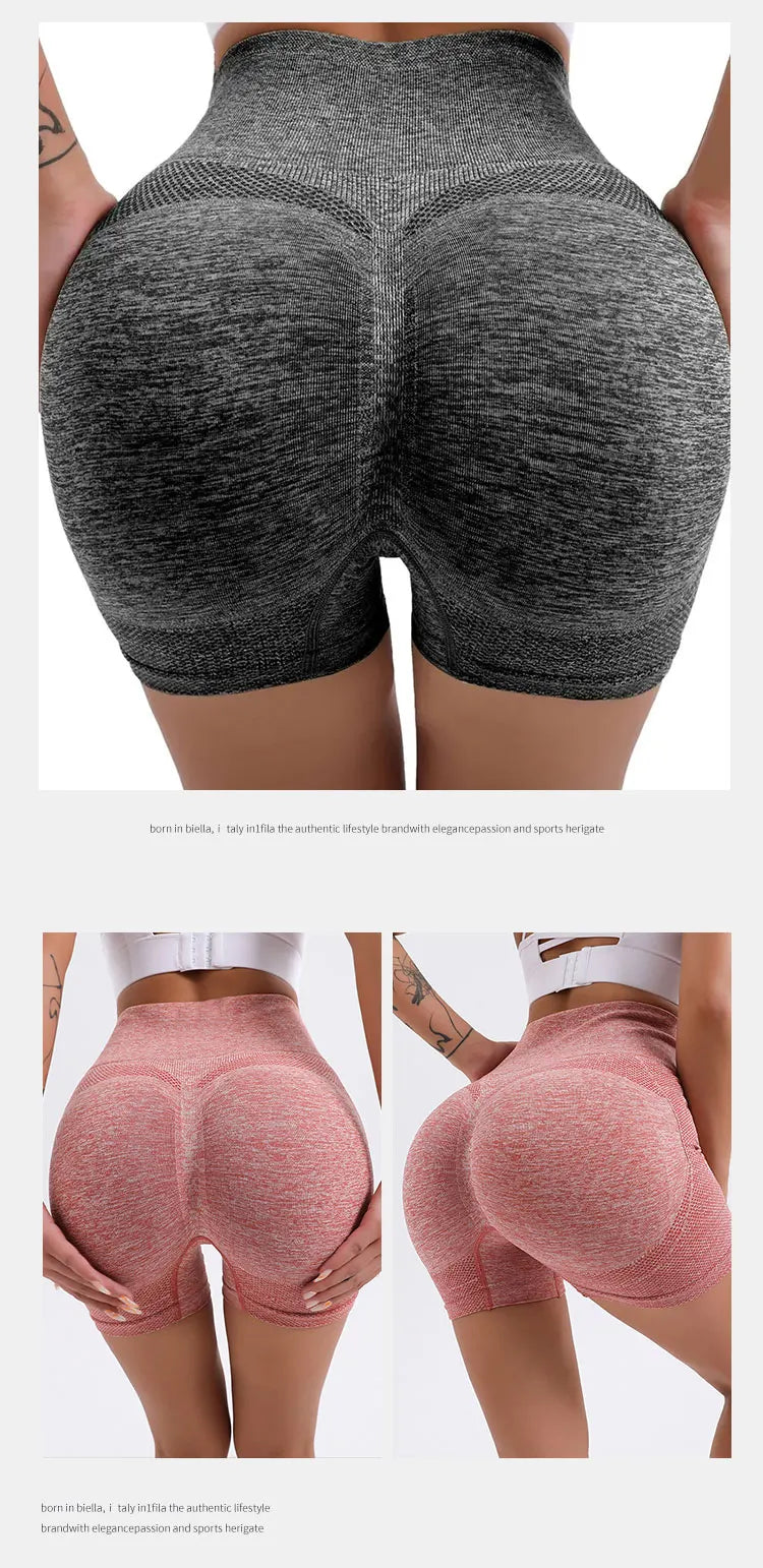 CZGUKE High‑Waist Scrunch Booty Yoga Shorts