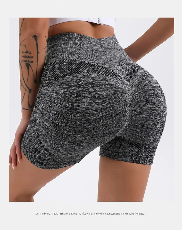 CZGUKE High‑Waist Scrunch Booty Yoga Shorts