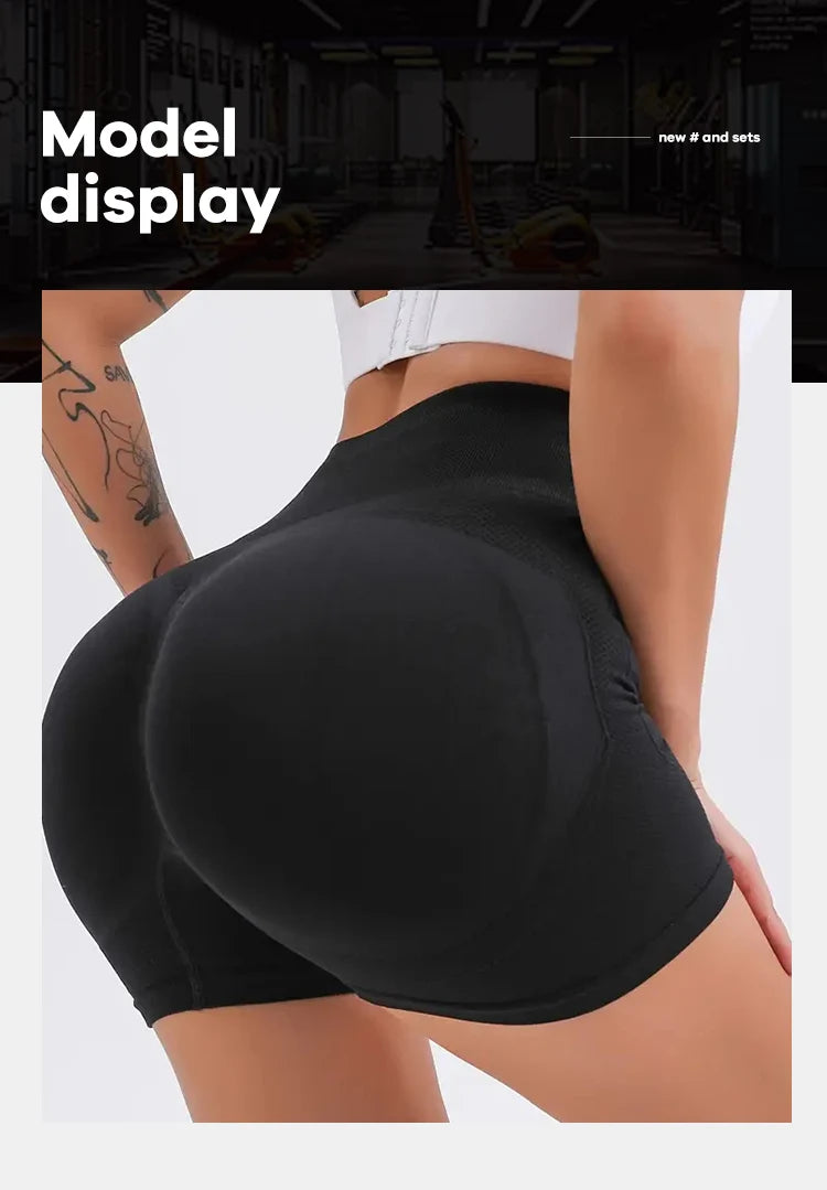CZGUKE High‑Waist Scrunch Booty Yoga Shorts
