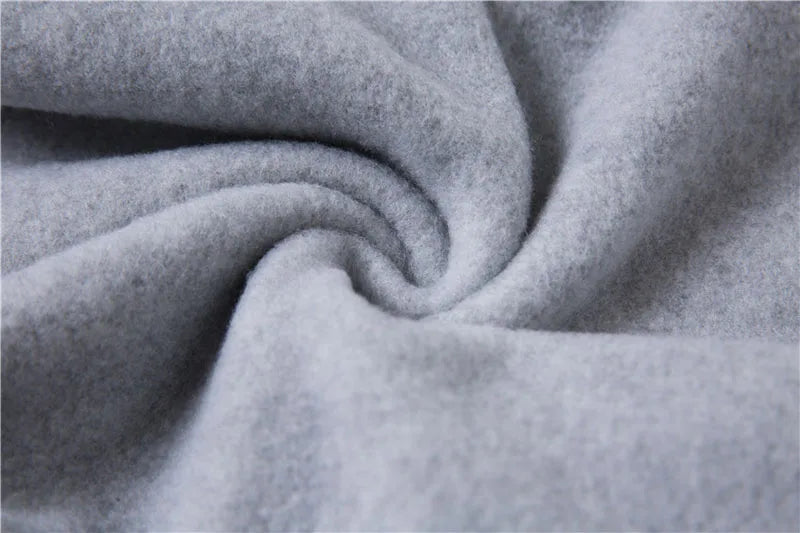 Close-up of gray fabric with a soft texture
