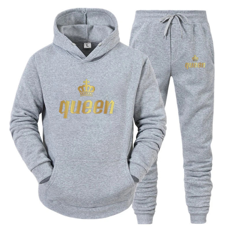 King & Queen Matching Hoodie Set – Cozy Couple Outfit for Fall & Winter