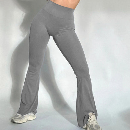 High-waist women’s scrunch butt yoga leggings in black, moisture-wicking fitness and gym pants with butt-lifting design