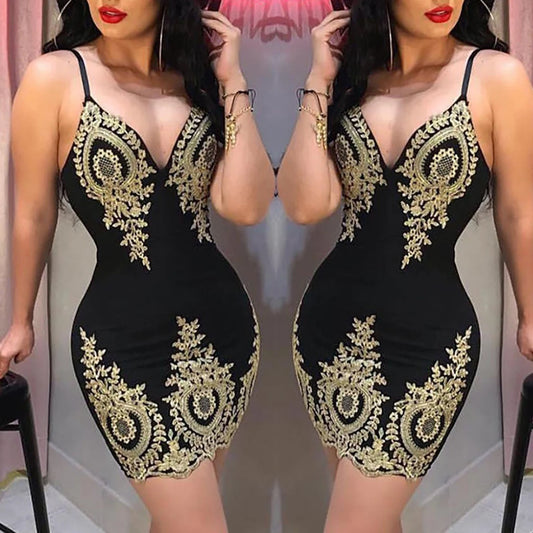 Sexy Summer Party Halter Mini Dress – Sleeveless Slim-Fit with Low Neck and Halter Back