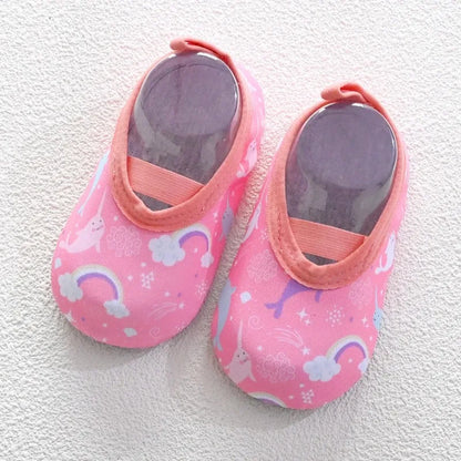 Unisex kids water shoes, lightweight quick-dry toddler aqua sneakers with non-slip soles for babies and toddlers