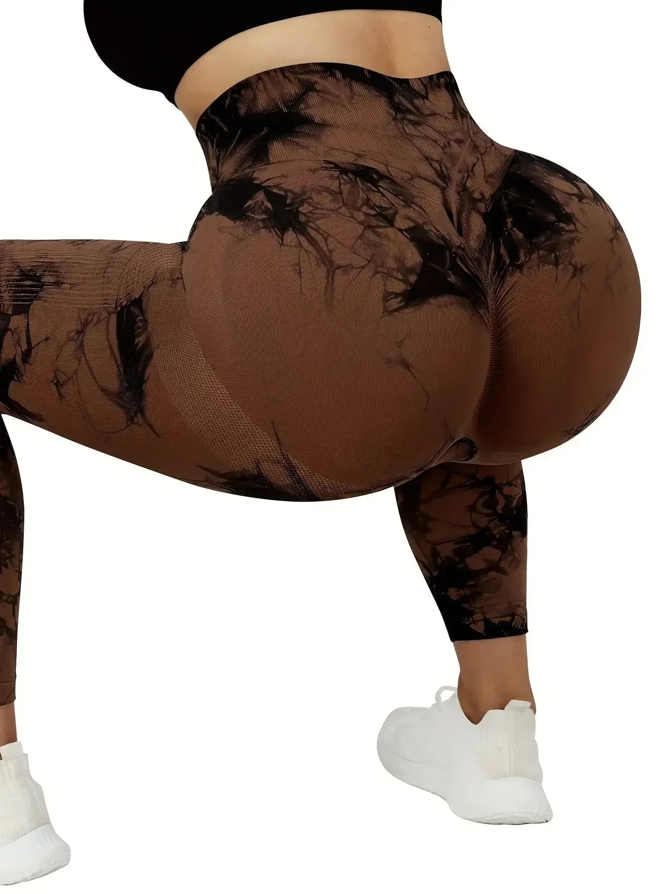 Tie Dye Seamless Peach Lift Leggings – Scrunch Butt High Waist Yoga Pants
