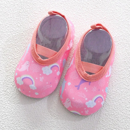 Unisex kids water shoes, lightweight quick-dry toddler aqua sneakers with non-slip soles for babies and toddlers