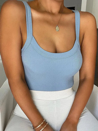 Women’s white strap solid bodycon sleeveless summer bodysuit, slim fit casual top