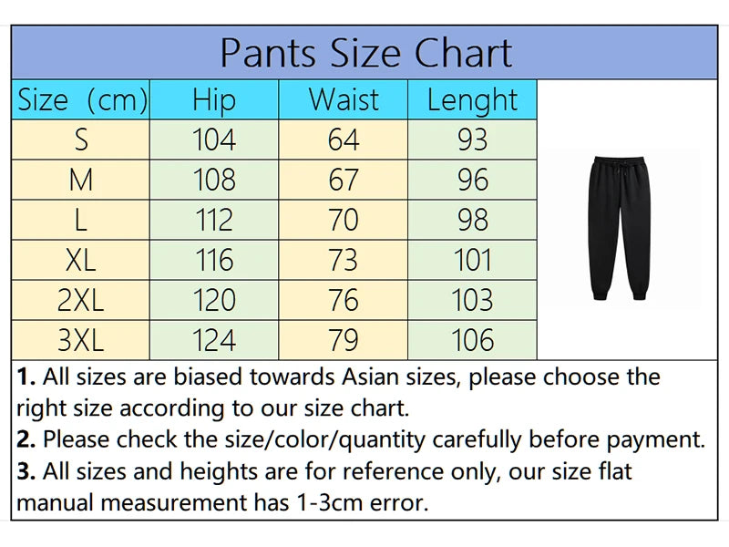 Los Angeles unisex sweatpants with elastic waist and side pockets, casual jogging and outdoor pants

