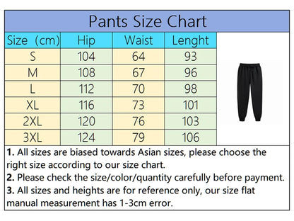 Los Angeles unisex sweatpants with elastic waist and side pockets, casual jogging and outdoor pants
