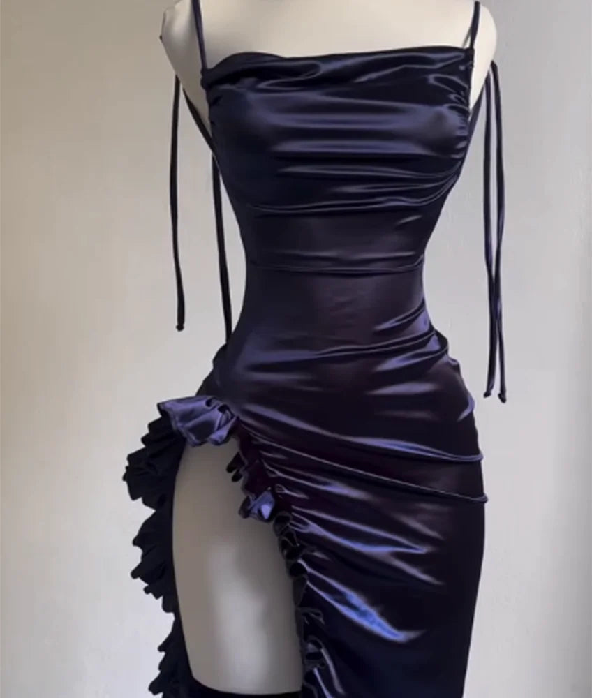 Y2K halter spice girl dress, slim fit summer dress with low back, sexy breathable cross-border party dress