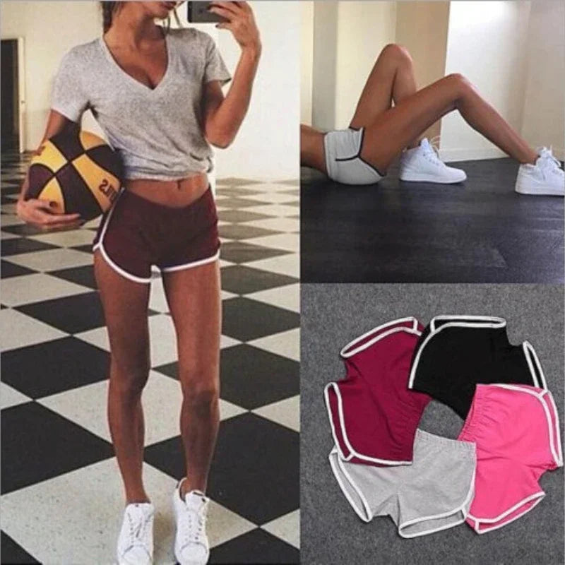 Women’s breathable sports shorts for fitness, running, yoga, and cycling workouts