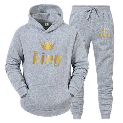 King & Queen Matching Hoodie Set – Cozy Couple Outfit for Fall & Winter