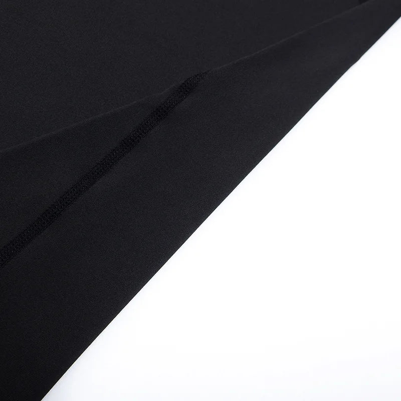 Black fabric on a white background