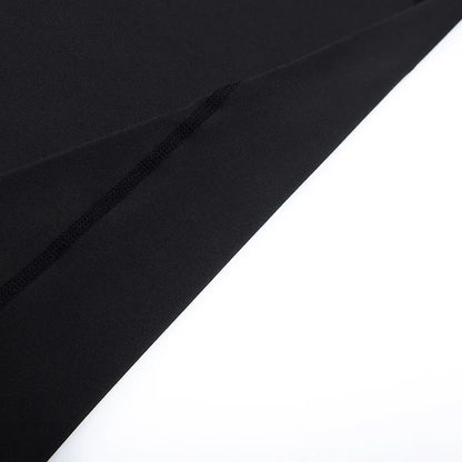 Black fabric on a white background