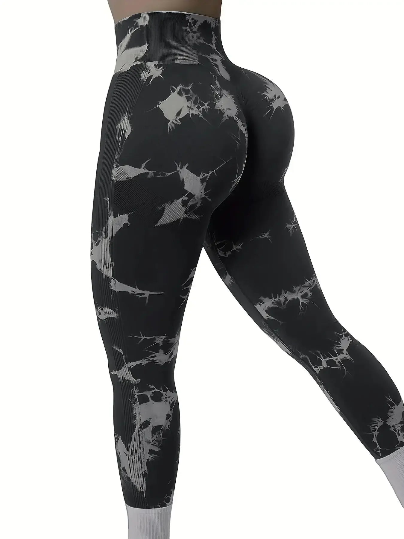Tie Dye Seamless Peach Lift Leggings – Scrunch Butt High Waist Yoga Pants