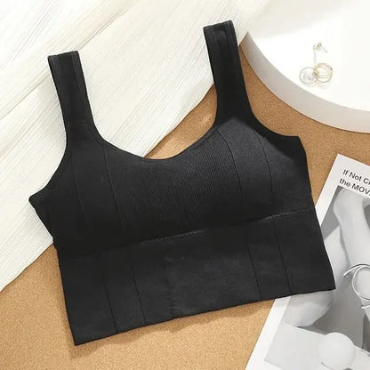 Breathable seamless sports bra with push-up support for women – shockproof crop top for yoga and gym workouts