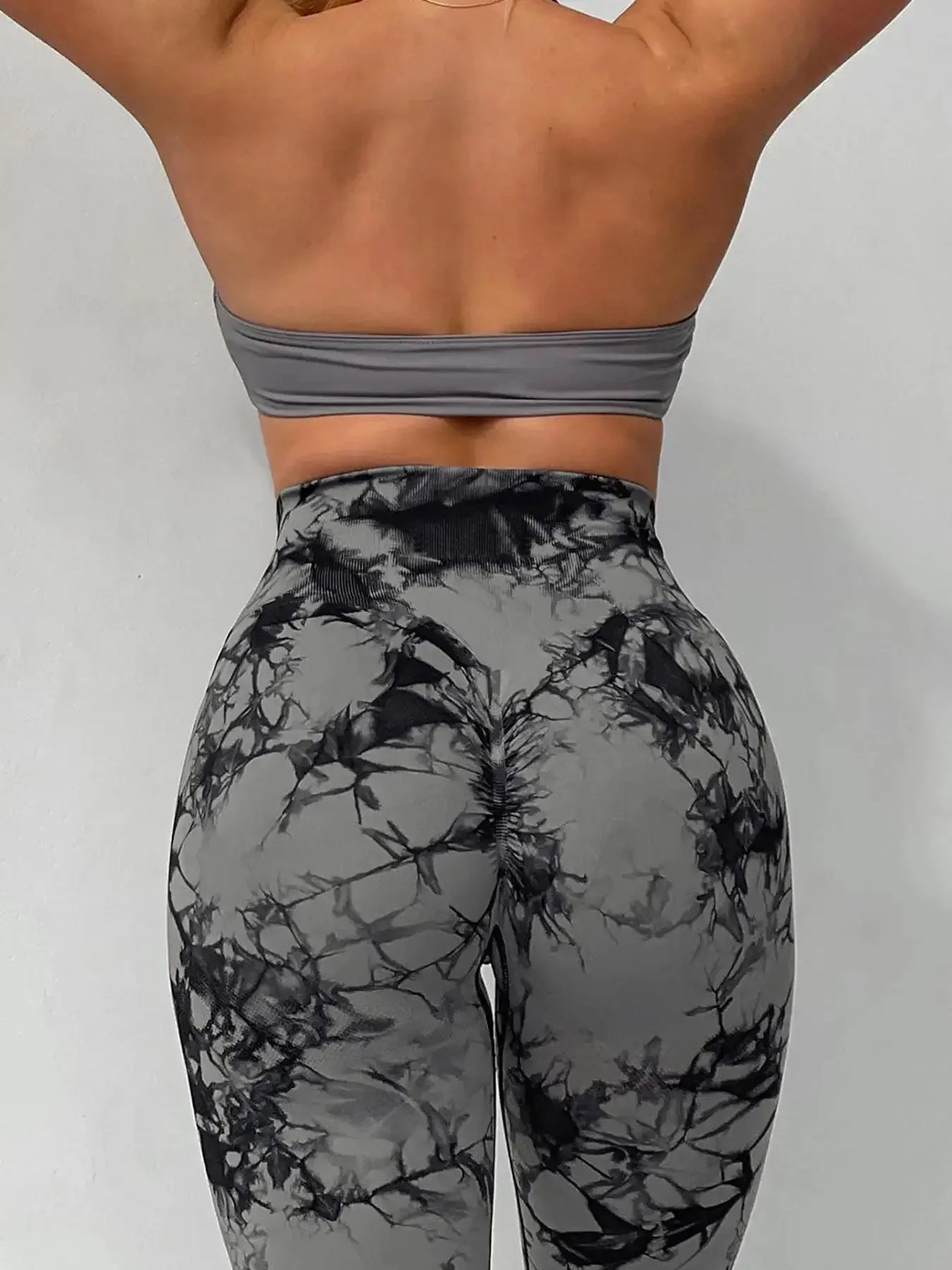 Tie Dye Seamless Peach Lift Leggings – Scrunch Butt High Waist Yoga Pants