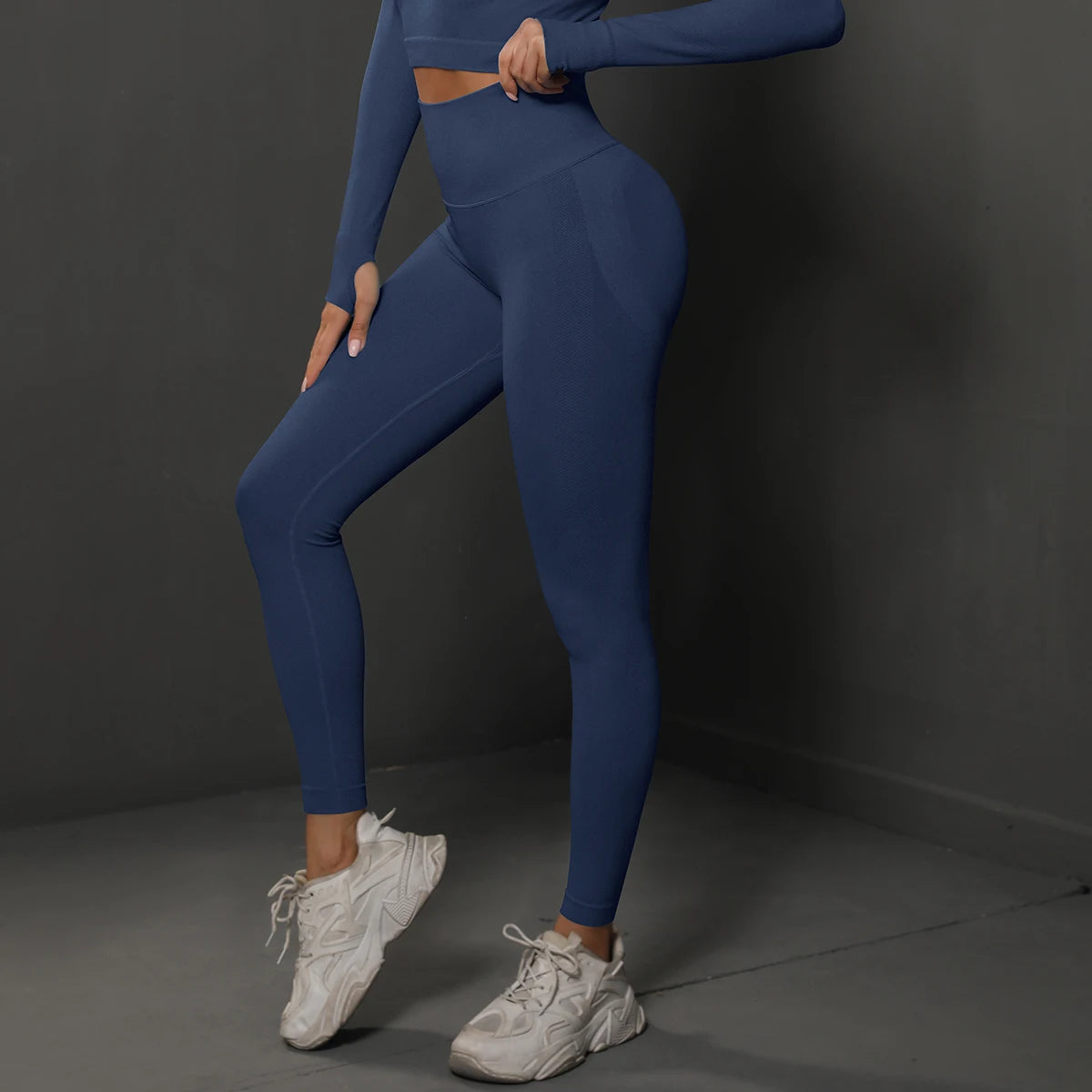 Seamless high-waist booty lifting gym leggings for women – breathable yoga and fitness pants