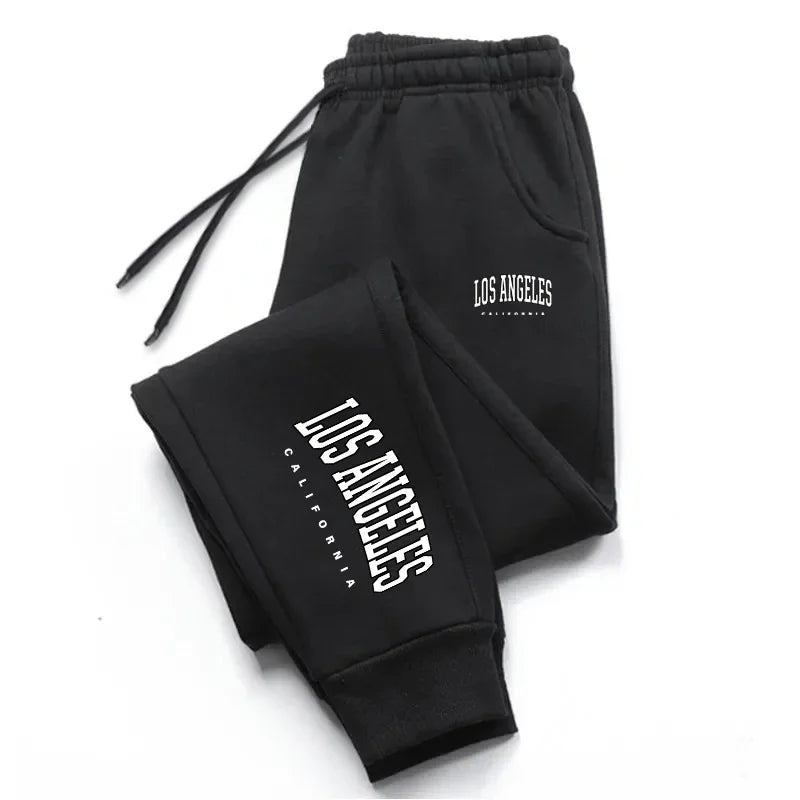 Los Angeles unisex sweatpants with elastic waist and side pockets, casual jogging and outdoor pants