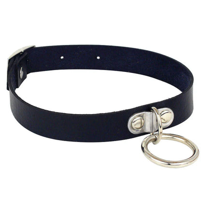 ShadowBelle PU leather punk choker set with bell, spikes, and rivets for goth and BDSM cosplay