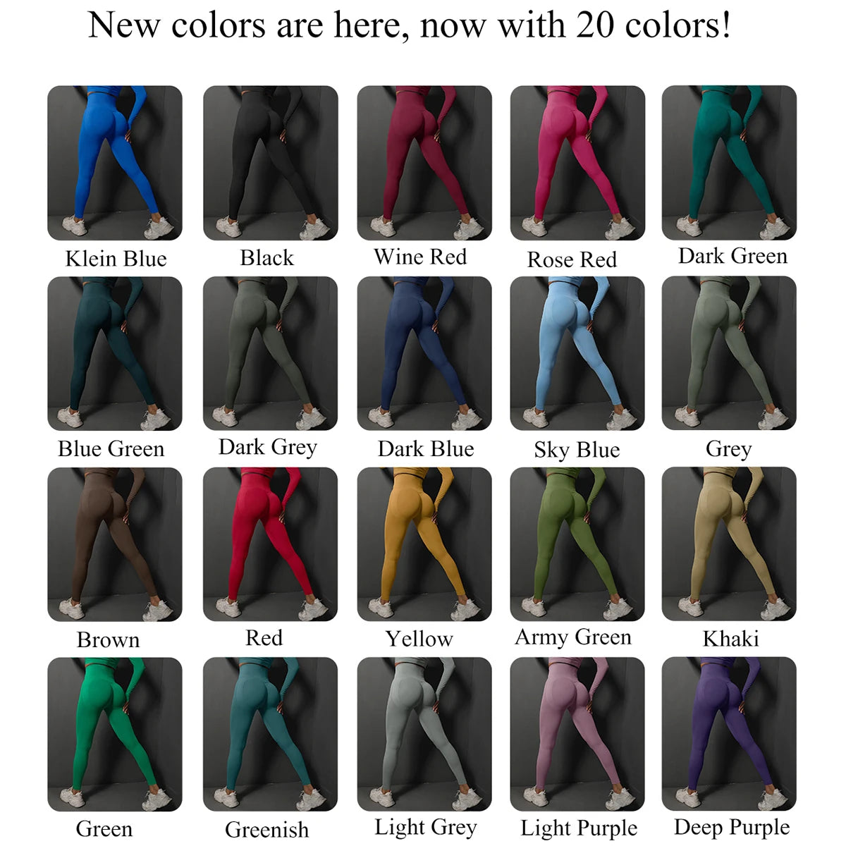 Seamless high-waist booty lifting gym leggings for women – breathable yoga and fitness pants