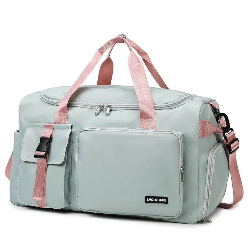 Women’s Sports Gym & Travel Duffel Bag – Large Capacity, Dry/Wet Compartments, Lightweight Tote for Fitness & Short Trips