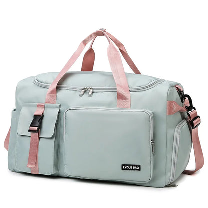 Women’s Sports Gym & Travel Duffel Bag – Large Capacity, Dry/Wet Compartments, Lightweight Tote for Fitness & Short Trips