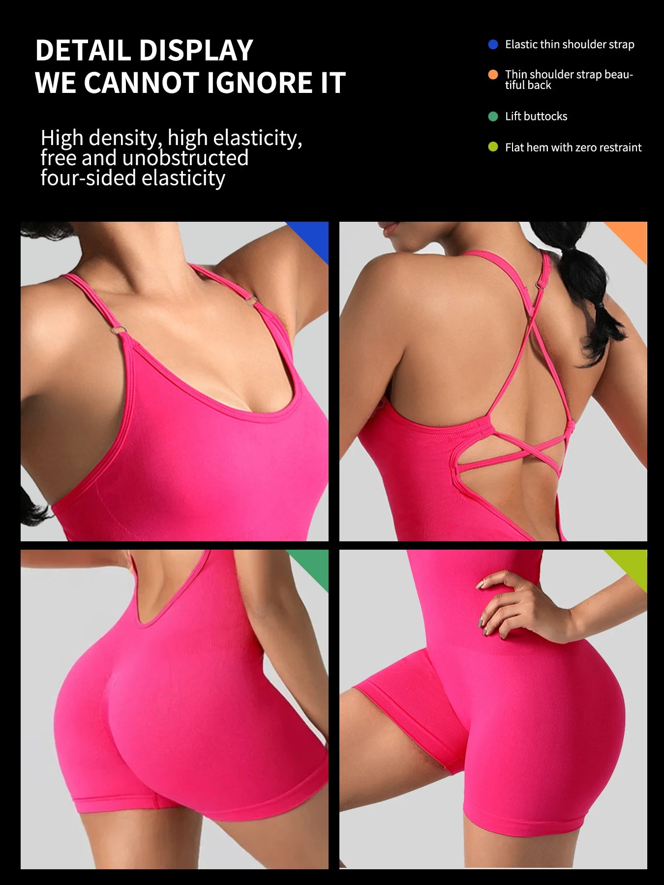 Sleek one-piece yoga jumpsuit for women, stretchy and breathable fitness bodysuit ideal for workouts and yoga