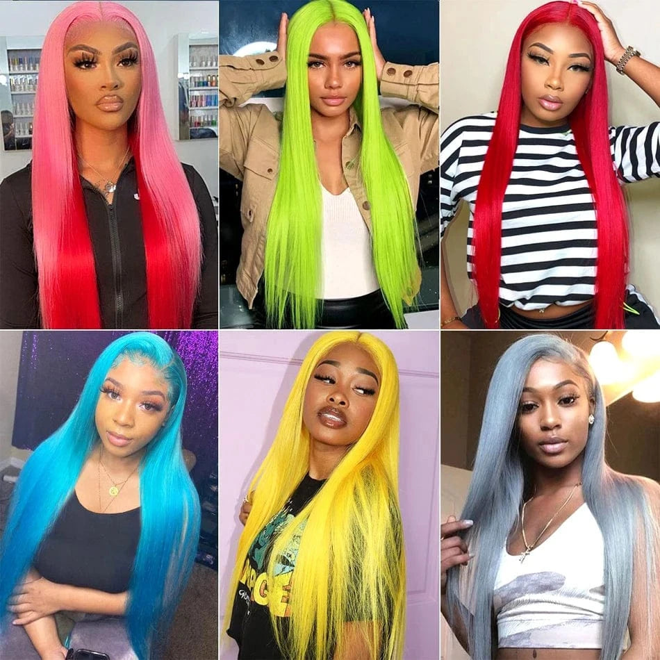Collage of six individuals with styled hair in various colors.