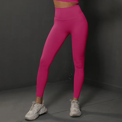 Seamless high-waist booty lifting gym leggings for women – breathable yoga and fitness pants