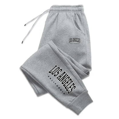 Los Angeles unisex sweatpants with elastic waist and side pockets, casual jogging and outdoor pants

