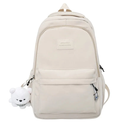 Trendy Waterproof College Backpack – High-Capacity Laptop & School Bag for Girls