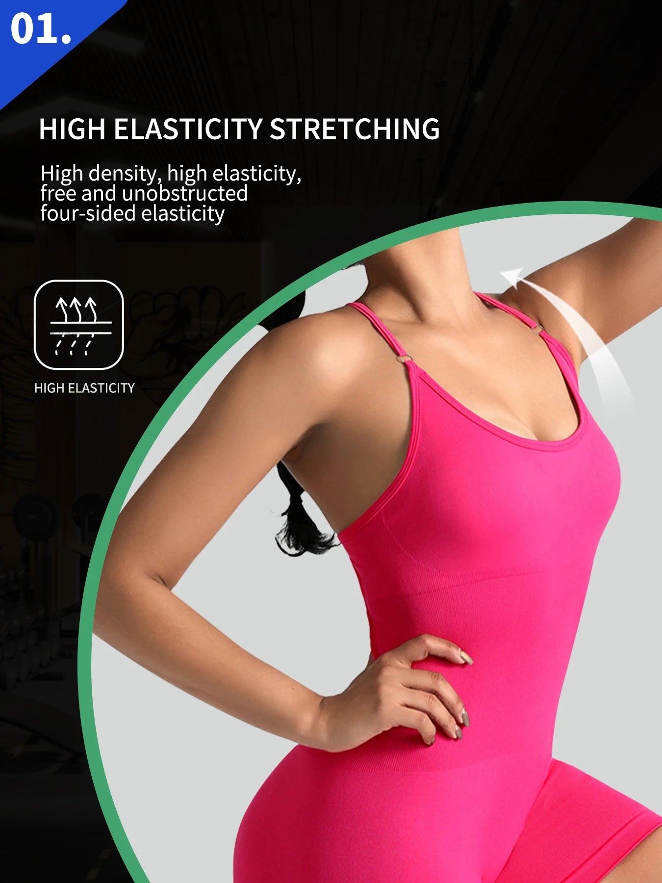 Sleek one-piece yoga jumpsuit for women, stretchy and breathable fitness bodysuit ideal for workouts and yoga