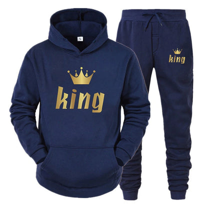 King & Queen Matching Hoodie Set – Cozy Couple Outfit for Fall & Winter