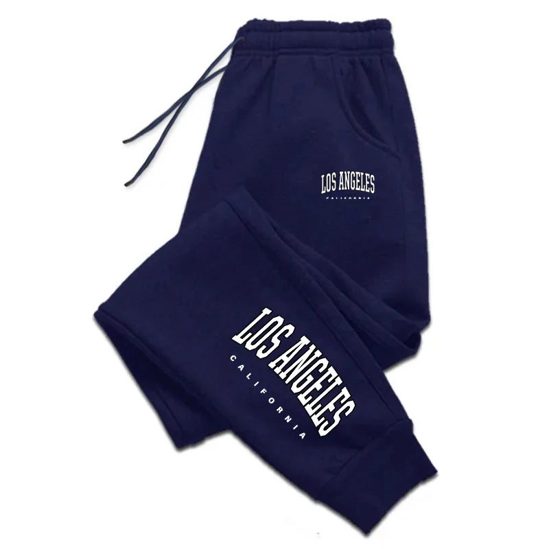Los Angeles unisex sweatpants with elastic waist and side pockets, casual jogging and outdoor pants