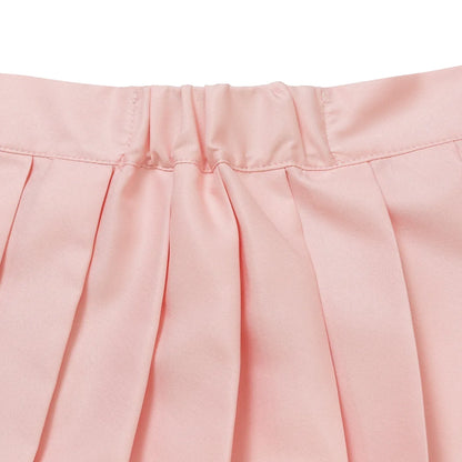 Japanese Seifuku pink sailor cosplay uniform with pleated skirt, blouse, and socks set for anime costume or kawaii fashion