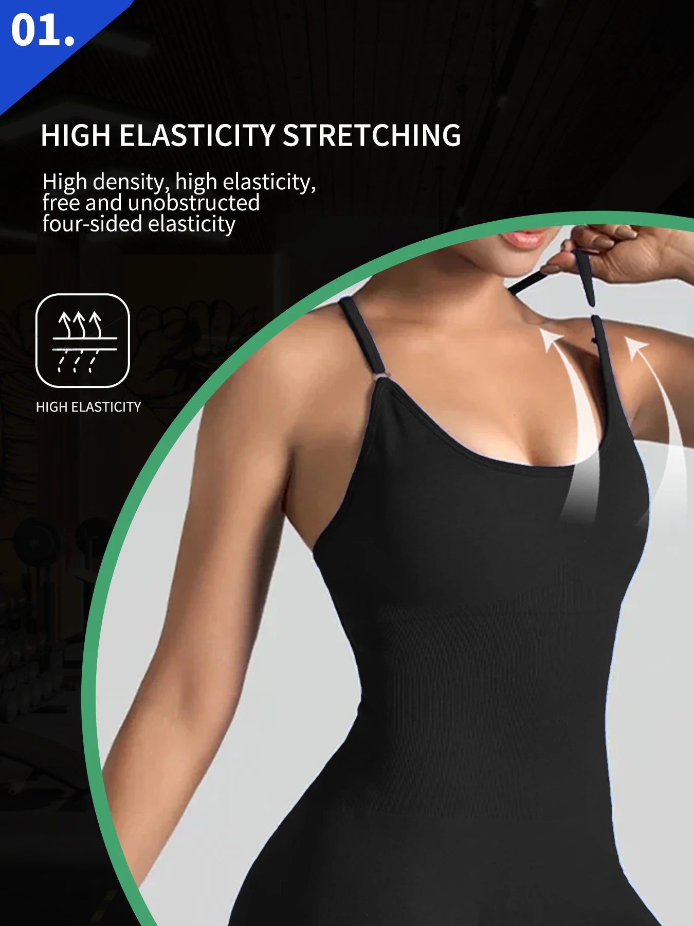 Sleek one-piece yoga jumpsuit for women, stretchy and breathable fitness bodysuit ideal for workouts and yoga