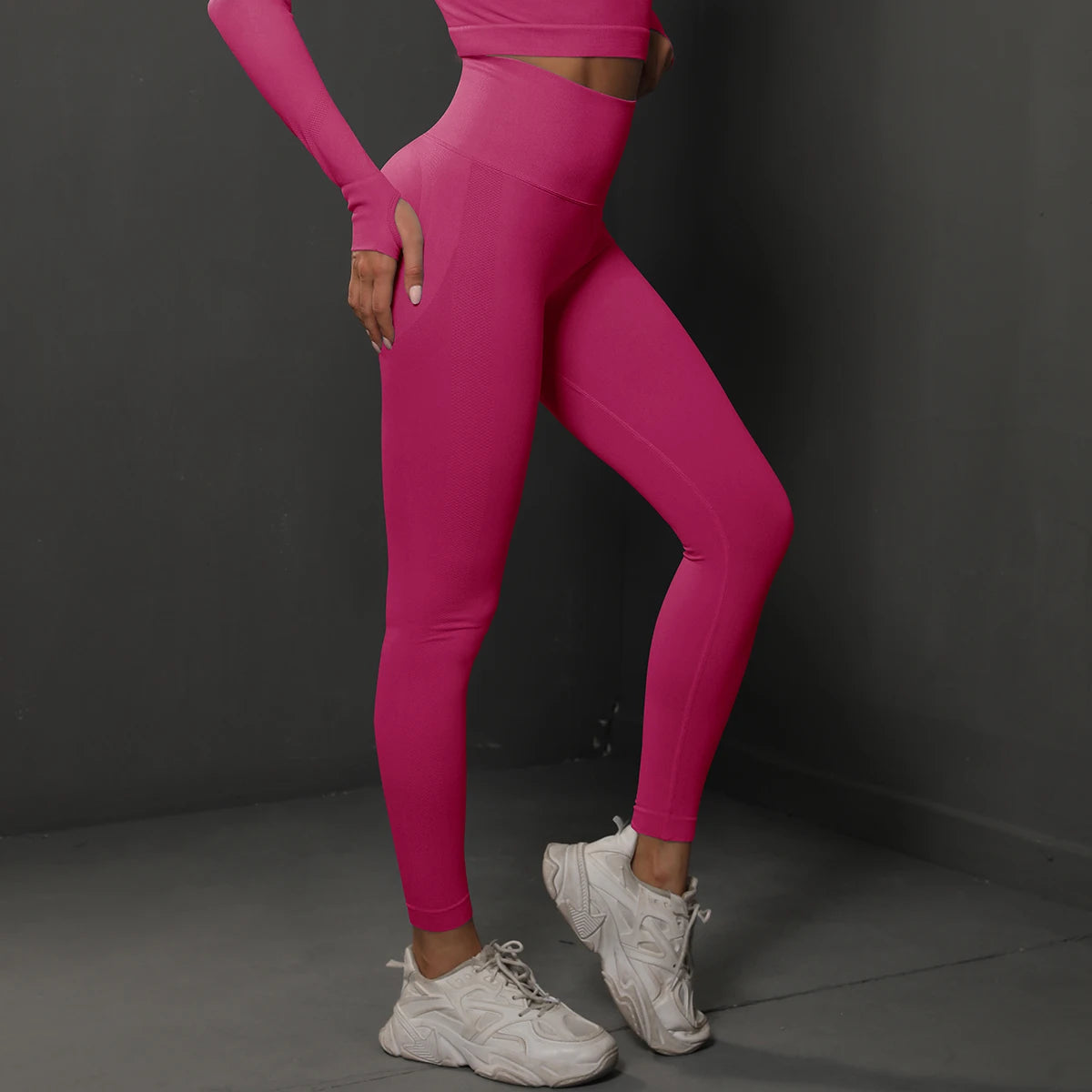 Seamless high-waist booty lifting gym leggings for women – breathable yoga and fitness pants