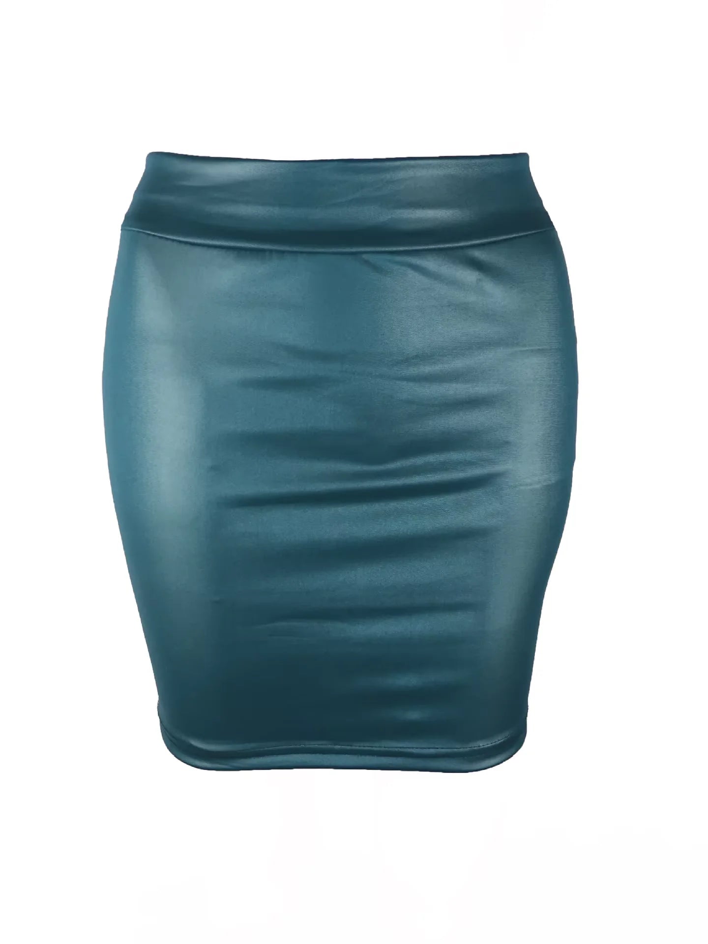 Women’s matte PU leather slim mini skirt high waist Korean streetwear nightclub fashion