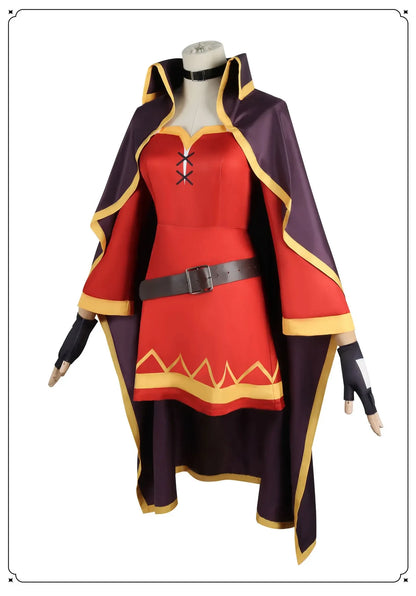 Megumin Cosplay Set – KonoSuba Witch Dress with Wig & Accessories