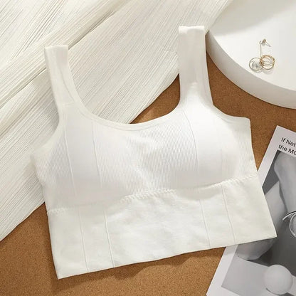 Breathable seamless sports bra with push-up support for women – shockproof crop top for yoga and gym workouts