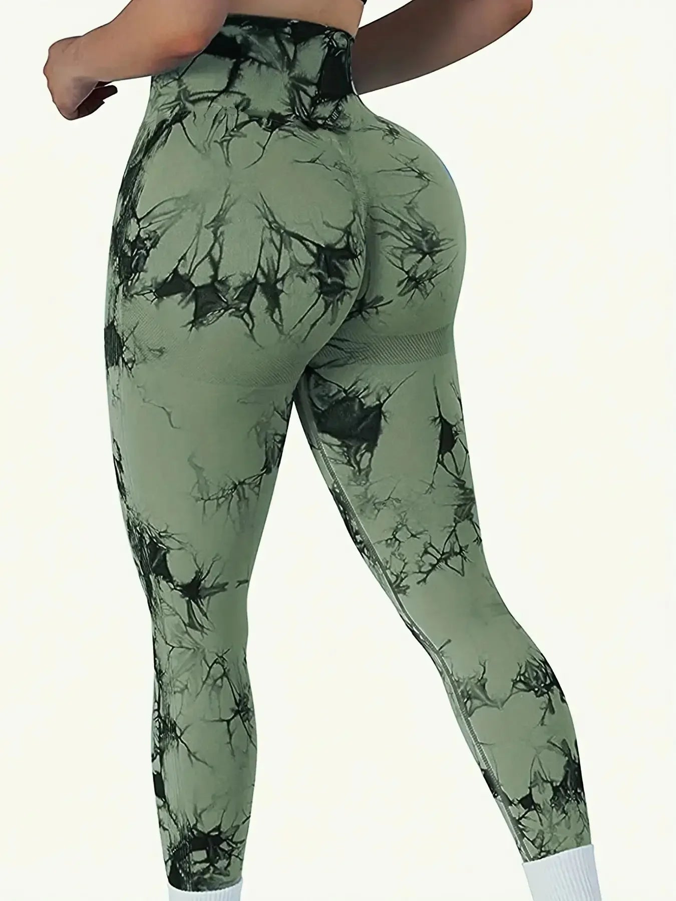 Tie Dye Seamless Peach Lift Leggings – Scrunch Butt High Waist Yoga Pants