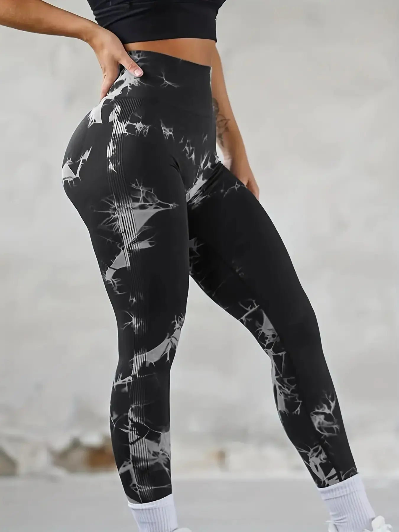 Tie Dye Seamless Peach Lift Leggings – Scrunch Butt High Waist Yoga Pants